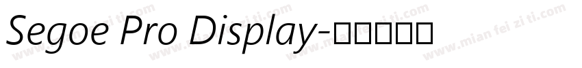 Segoe Pro Display字体转换